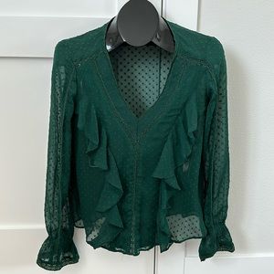 Zara trf Collection Green Blouse